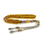 Selderesi | Capsule Cut Amber Tasbih with Embroidered Tassel