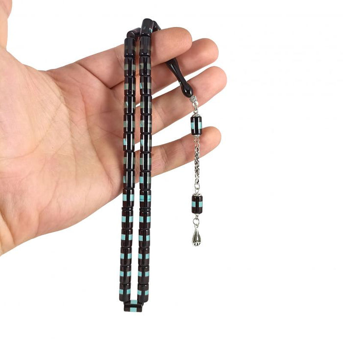 Selderesi | Capsule Cut Synthetic Amber Tasbih Selderesi Prayer Beads