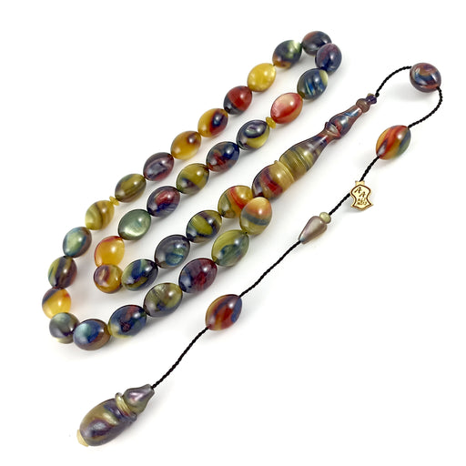 Selderesi | Capsule Cute Multicolor Amber Tasbih Selderesi Prayer Beads