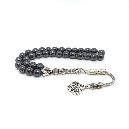 Selderesi | Hematite Stone Tasbih With Whip Tassel Selderesi Prayer Beads