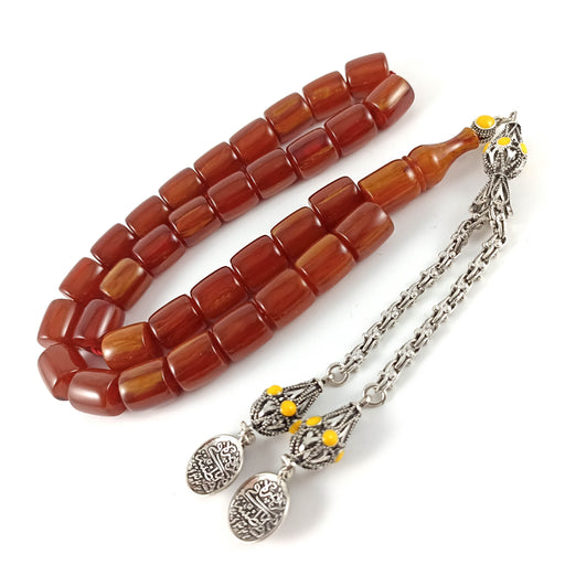 Selderesi | Kas Amber Tasbih with Aleppo Tassel Selderesi Prayer Beads