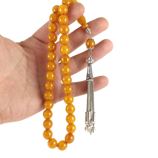 Selderesi | Kas Capsul Cut Amber Tasbih Selderesi Prayer Beads