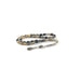 Selderesi | Mini Size Fire Amber Tasbih Golden Black and Silver beads
