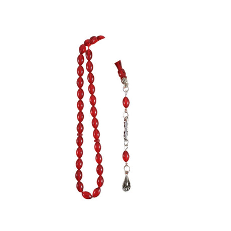 Selderesi | Mini Size Red Fire Amber Tasbih