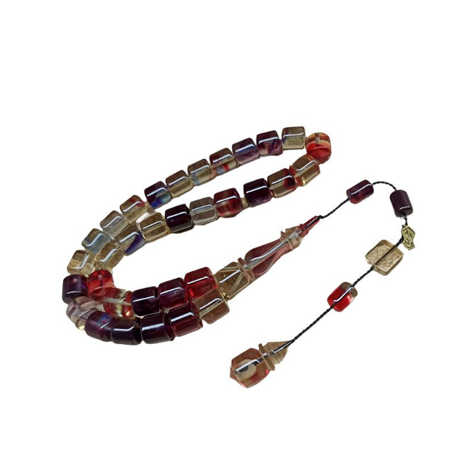 Selderesi | Multicolor Fire Amber Tasbih