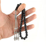 Selderesi | Oltu Natural Stone Sphere Cut Tasbih with Special Design Tassel