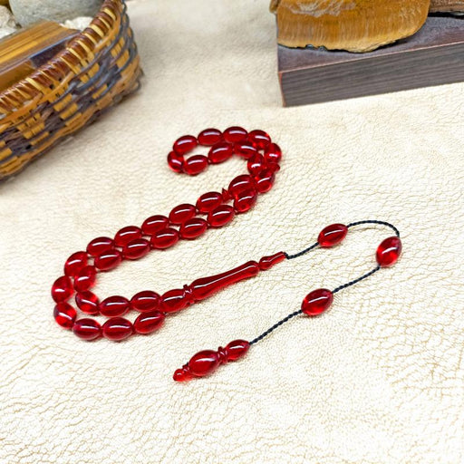 Selderesi | Red Fire Amber Tasbih Selderesi Prayer Beads
