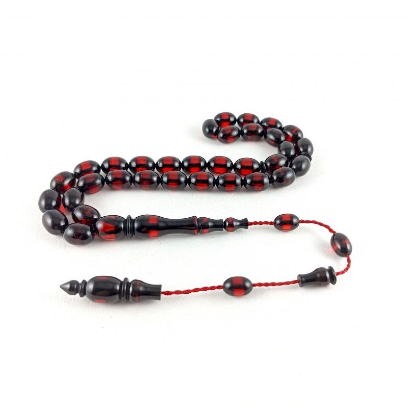 Selderesi | Red Fire Amber Tasbih with Master Craftsmanship System