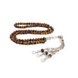 Selderesi | Tiger's Eye Natural Stone 99 Beads Prayer Tasbih 6mm