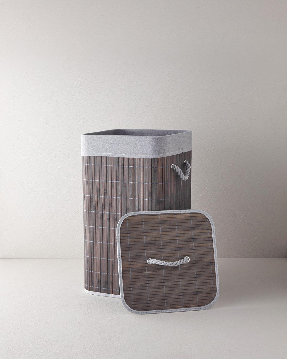 Premium-Bamboo-Woven-Laundry-Hamper-Anthracite