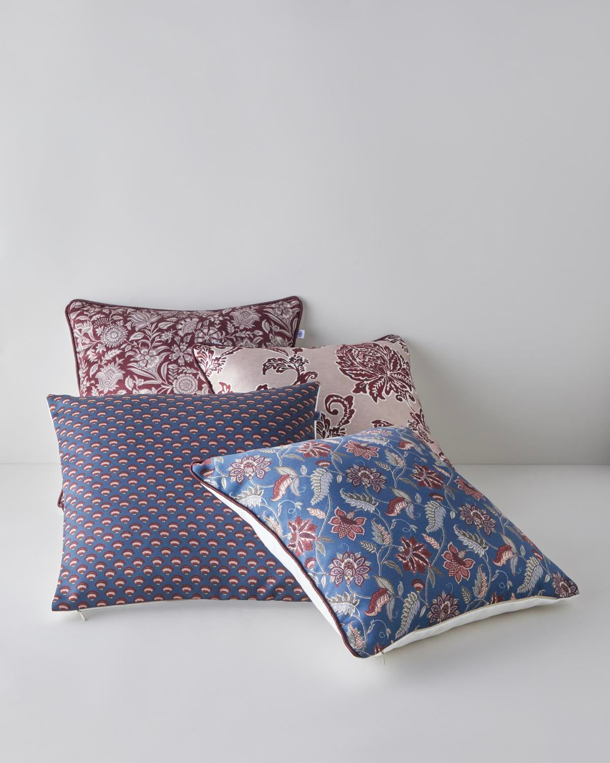 Professional Turkish Textile Decorative Pillow Cover Serai Navy Blue