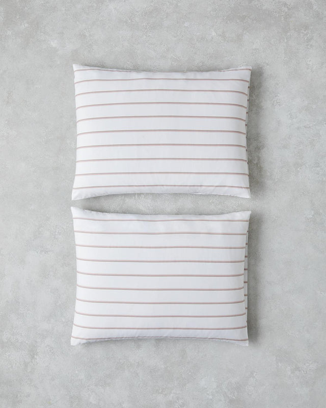 Premium-Cotton-Striped-Pillowcase-Pair-Pink-50x70cm