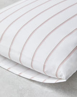 Premium Cotton Striped Pillowcase Pair Pink 50x70cm