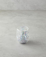 Premium Shimmer Borosilicate Double Wall Glass Silver Finish