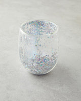 Premium Shimmer Borosilicate Double Wall Glass Silver Finish