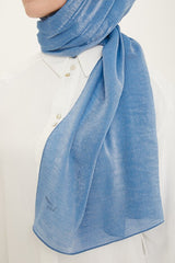 Shimmer Evening Shawl - Blue, Wrinkle - Free - TryAladdin