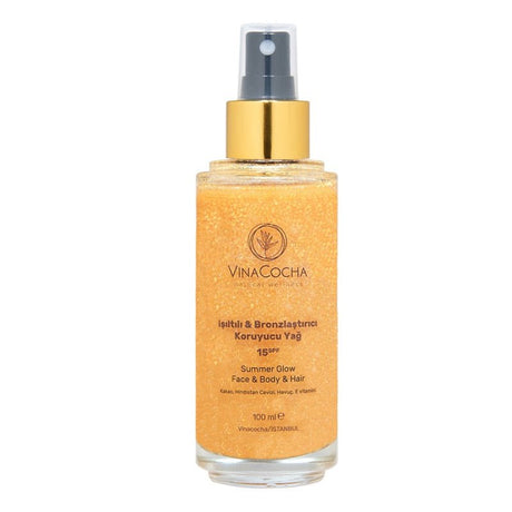 Shimmering Bronzing Hair & Body Oil - Hydrating, SPF 15 & Anti - Aging - TryAladdin
