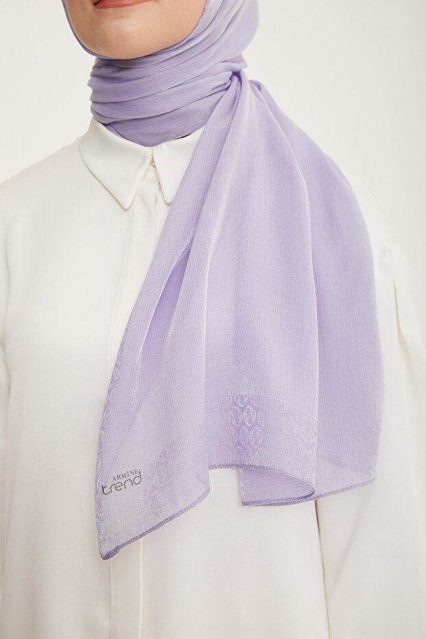 Shimmering Logo Detail Shawl - Lilac - TryAladdin