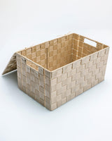 Professional Beige Lidded Storage Box   Versatile Home Organization