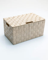 Professional Beige Lidded Storage Box - Versatile Home Organization