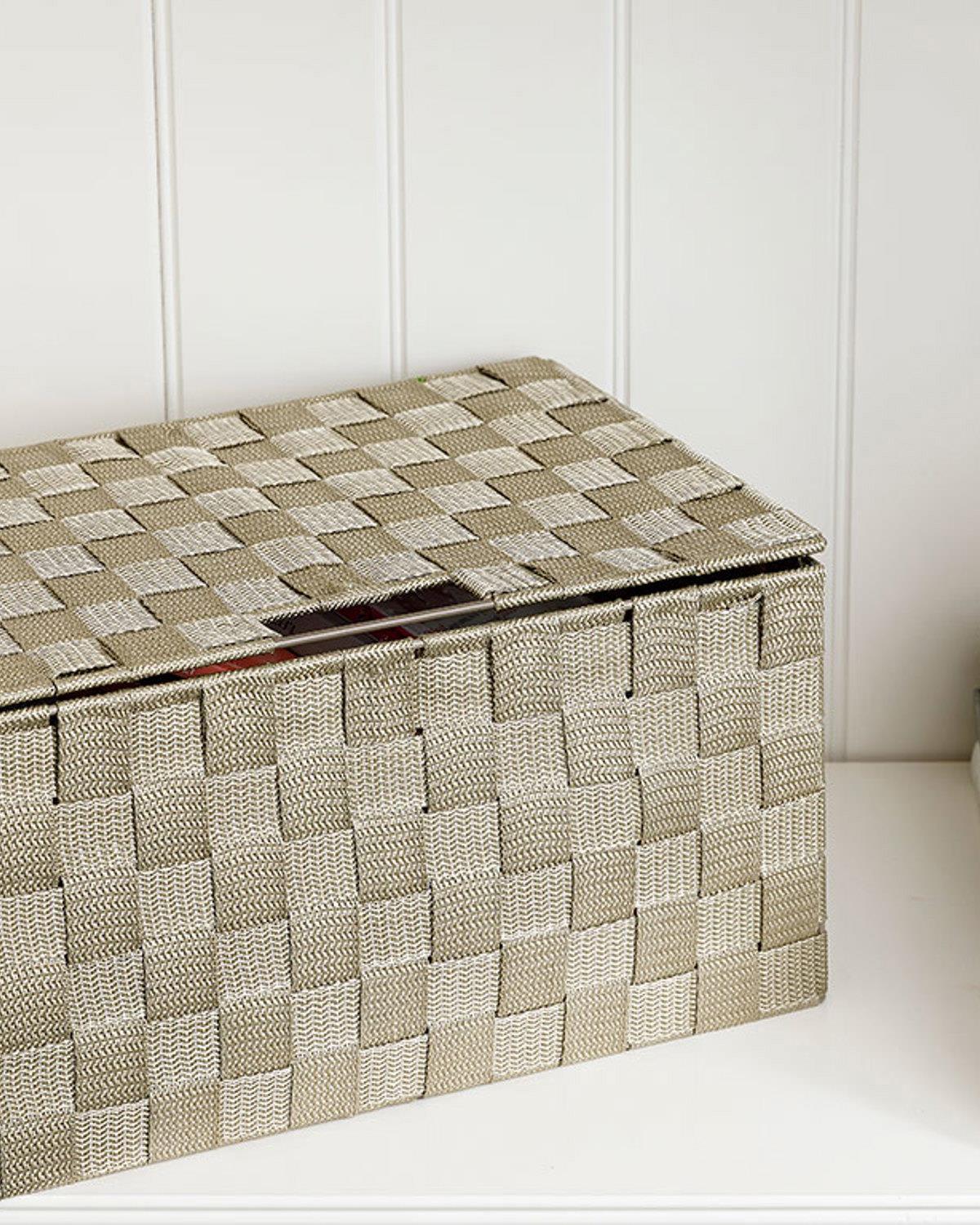 Elegant Home Storage Solution Dark Beige Organizer Box