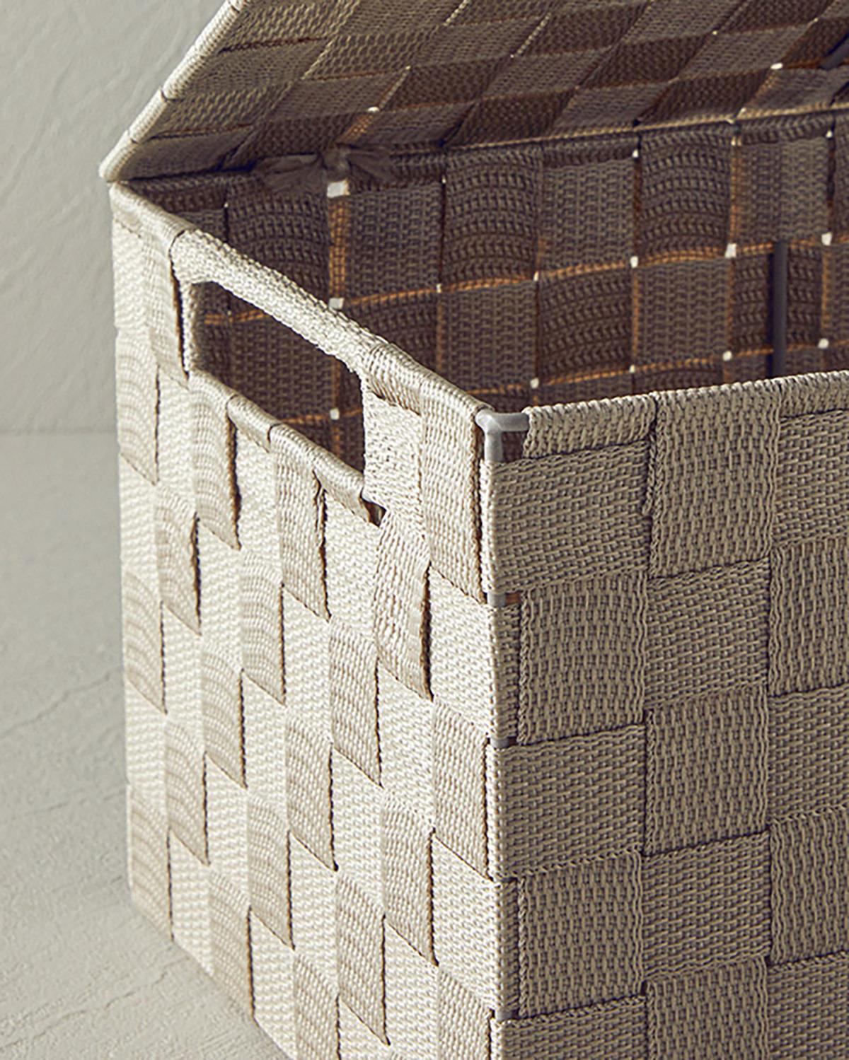 Elegant Home Storage Solution Dark Beige Organizer Box
