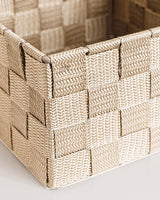Elegant Handwoven Beige Storage Basket