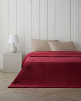 Premium-Fluffy-Supersoft-Double-Bed-Blanket-Dark-Red-Shiny-Lines