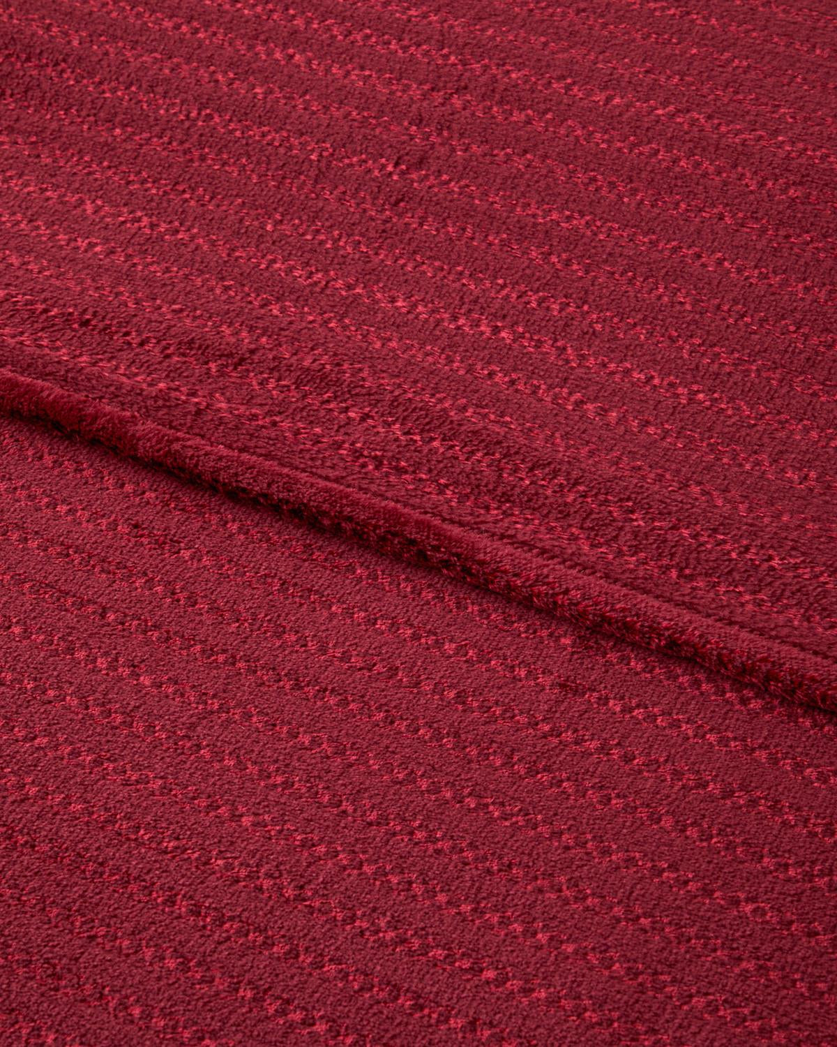 Premium Supersoft Fluffy Twin Blanket Deep Red 150x200cm