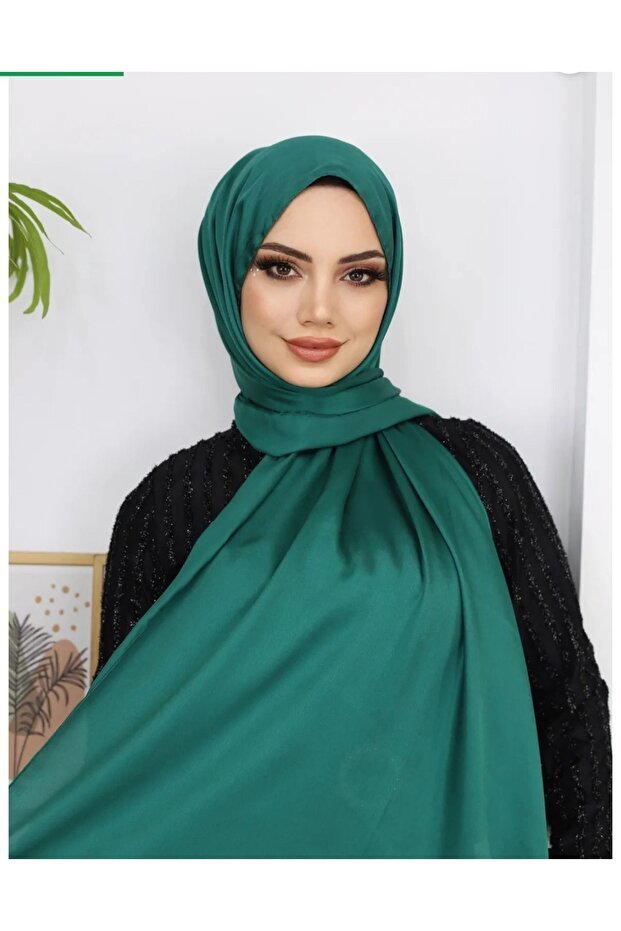 Shiny Satin Chiffon Shawl - Elegant & Versatile - TryAladdin
