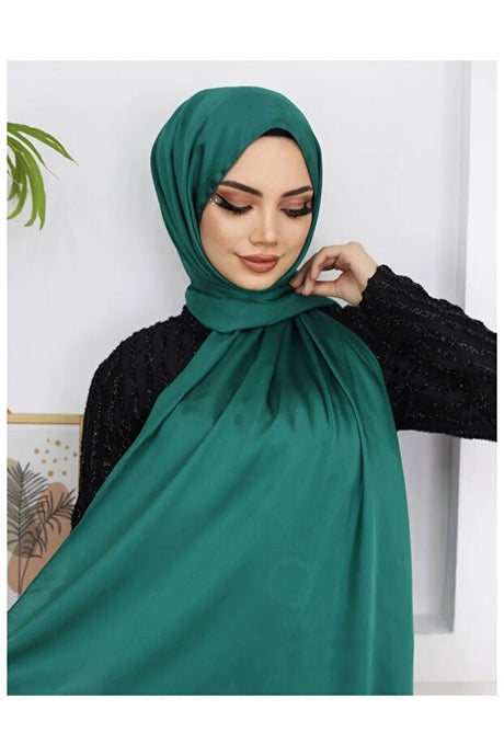 Shiny Satin Chiffon Shawl - Elegant & Versatile - TryAladdin