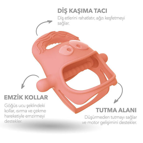 Silicone Teether - Soothing Teething Relief & Jaw Development Support - TryAladdin
