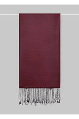 Silky Black - Burgundy Shawl - Soft Acrylic Blend - TryAladdin