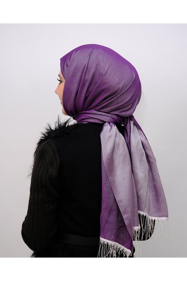 Silky Purple Shawl - Breathable & Lightweight - TryAladdin