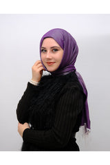 Silky Purple Shawl - Breathable & Lightweight - TryAladdin