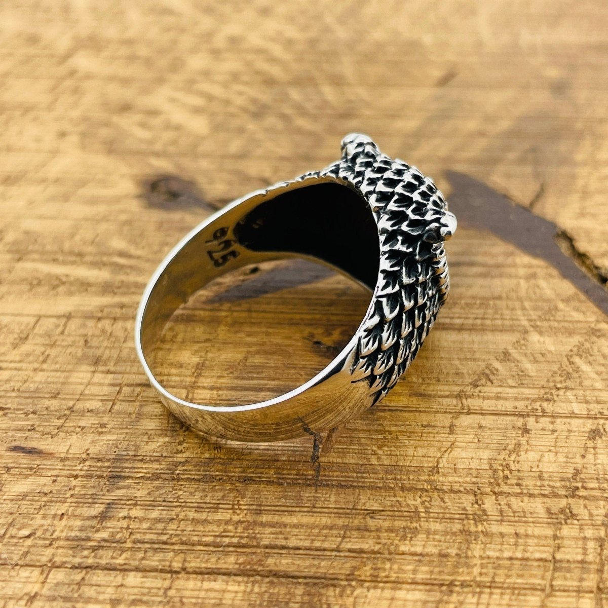 Silver Owl Head Statement Ring