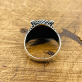 Silver Owl Head Statement Ring