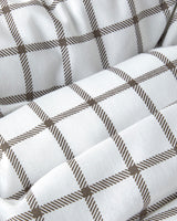 Professional Easy Iron Simple Checks Single Duvet Set Brown