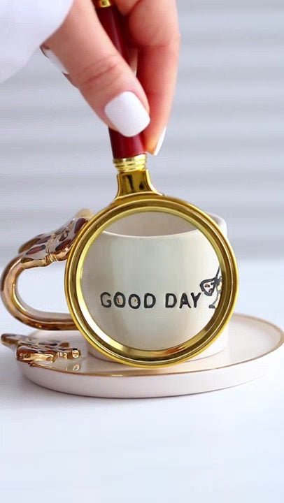 Sinem Yaman Home Professional Handcrafted Leopard Bow Ceramic Turkish Coffee Cup - TryAladdin