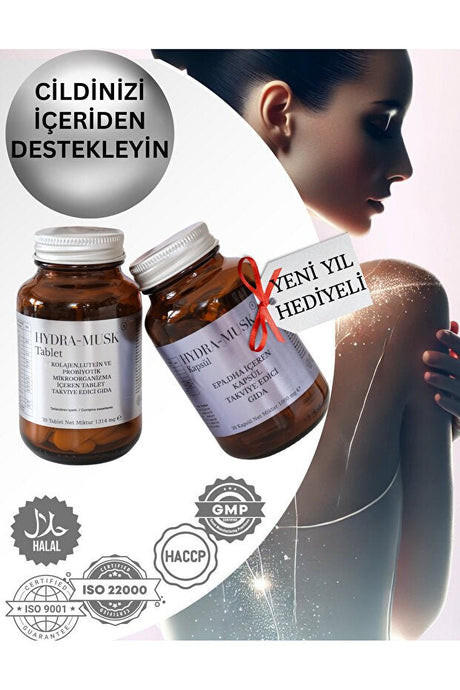 Skin Hydration & Collagen Supplement - 30 Tablets + 30 Capsules - TryAladdin