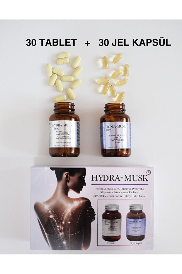 Skin Hydration & Collagen Supplement - 30 Tablets + 30 Capsules - TryAladdin