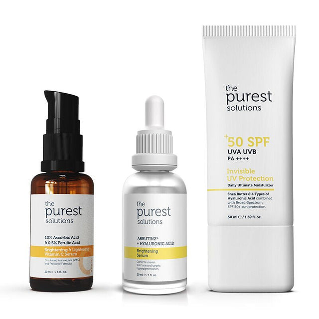 Skincare Set - SPF50+ Protection, Brightening & Tone Correcting Routine - TryAladdin