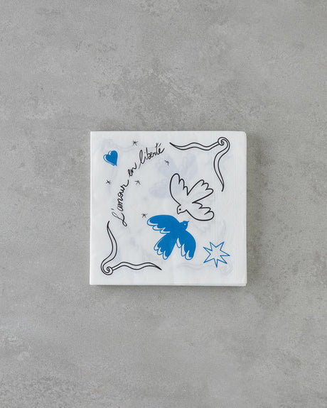 Professional Grade Blue Disposable Paper Napkins   33x33cm