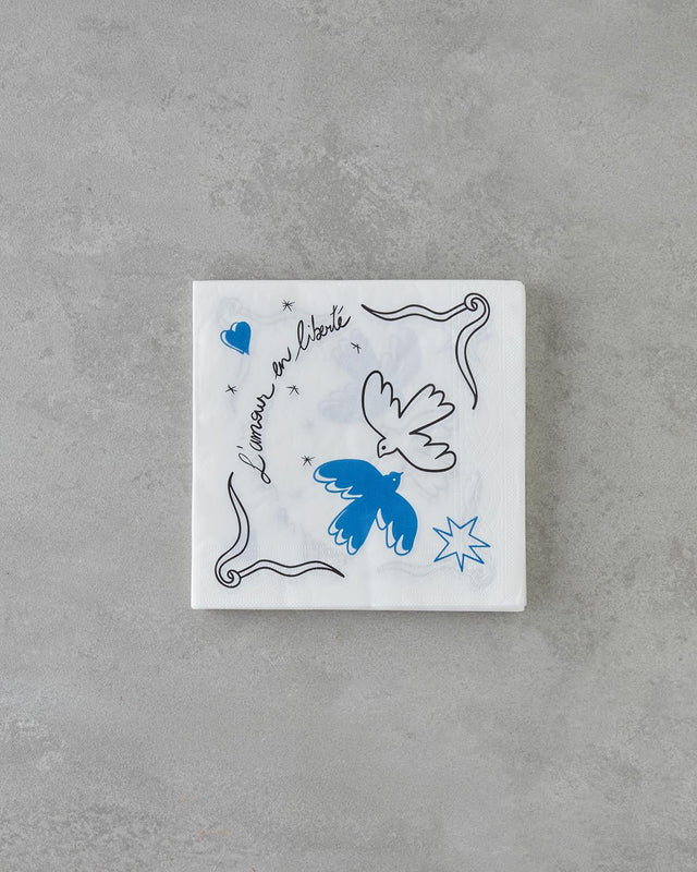 Professional Grade Blue Disposable Paper Napkins   33x33cm