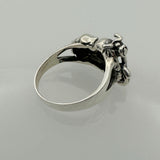 Sleek Men's Motorcycle Silver Ring