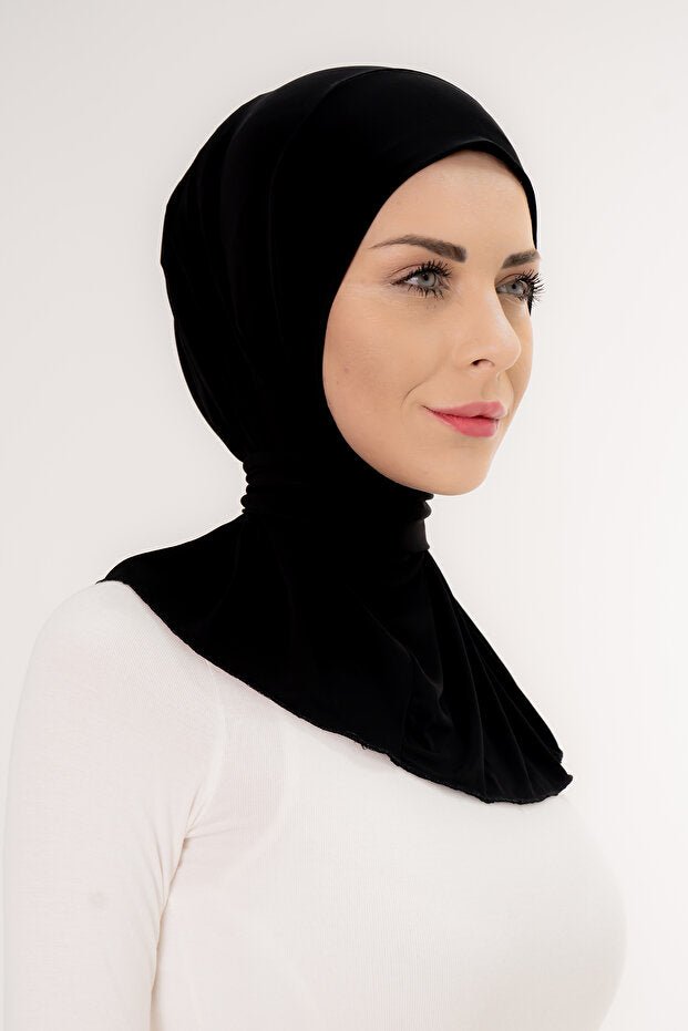 Snap - Button & Tie Ready - to - Wear Hijab - 50cm Practical Shawl - TryAladdin