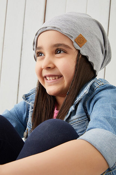 Soft 100% Cotton Baby Beanie Hat - Grey - TryAladdin