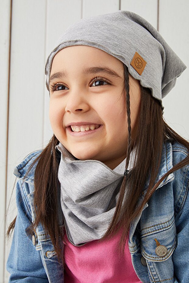 Soft 100% Cotton Baby Beanie Hat - Grey - TryAladdin