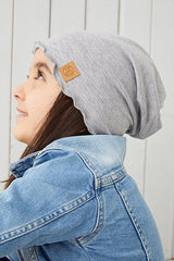 Soft 100% Cotton Baby Beanie Hat - Grey - TryAladdin