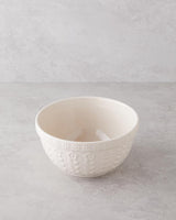 전문가용 도기 혼합용 그릇 23cm, 크림색 은은한 꽃무늬